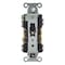 Hubbell Wiring Device-Kellems Straight Blade Receptacle, 5-15R, 15 A, 125V AC, 2 Pole, 3 Wire, Flush Mount, Grounded BR15LA - alternate 2